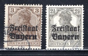 Bavaria #176-177  VF  Used.   CV $4.00   ...  0530178