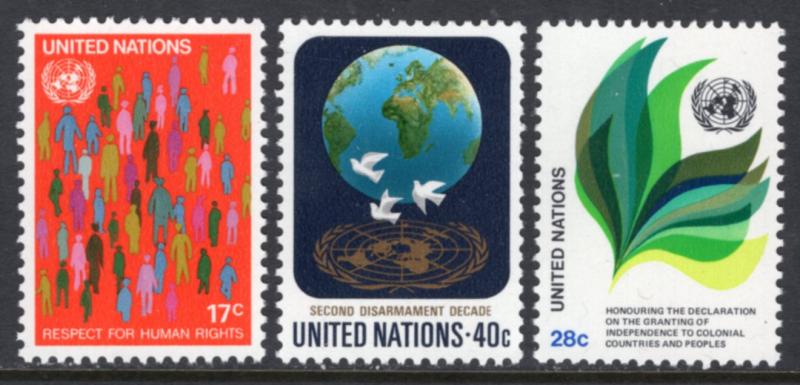 UN New York 368-370 MNH VF