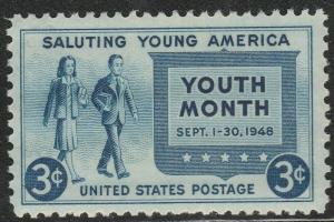 US 963 Youth Month 3c single (1 single) MNH 1948