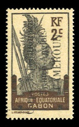 French Colonies, Cameroon #103 Cat$200, 1915 2c black and chocolate, hinged, ...