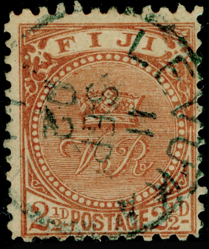 FIJI SG103a, 2½d Brown Perf 11 x 11¾, FINE USED CDS.