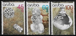 Aruba #61-3 MNH Set - Archeological Finds