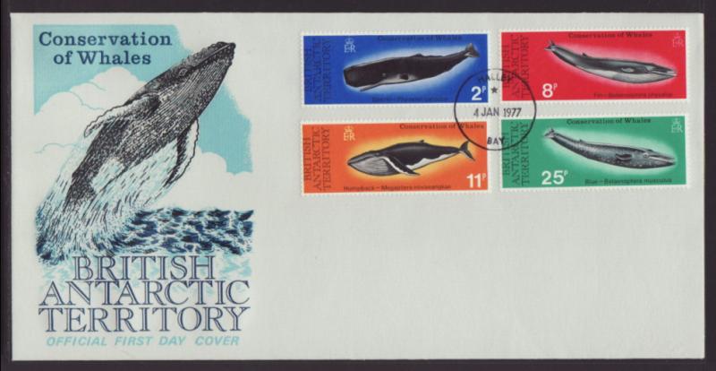 British Antarctic Territory 64-67 Whales U/A FDC