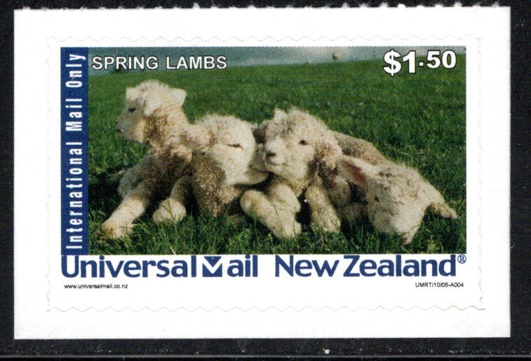 New Zealand self adhesive $1.50, lambs, mint nh