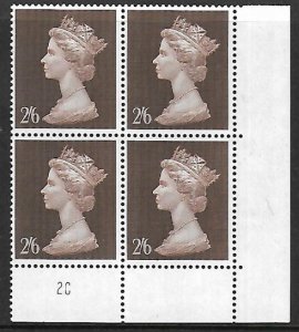 1969 2/6 machin hi-value cylinder no 2C UNMOUNTED MINT/MMH