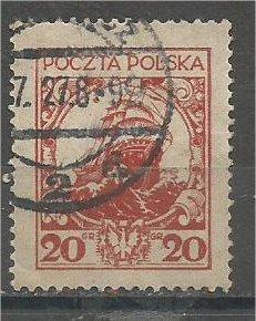 POLAND, 1925, used 20g, Buildings, Scott 233