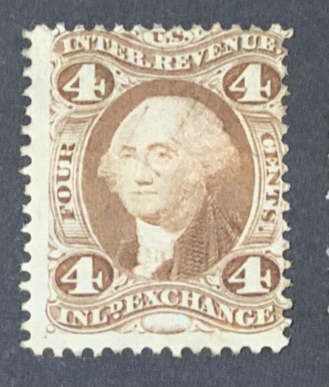 USA REVENUE STAMP 1863. 4 CENTS INLAND EXCHANGE  SCOTT R20c