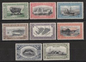 FALKLAND ISLANDS 1933 Centenary ½d to 1/-.