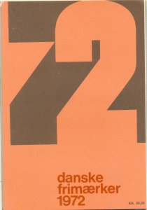 DENMARK DANSKE FRIMAERKER 1972 STAMP SET, MINT, OG, NH, GREAT PRICE!