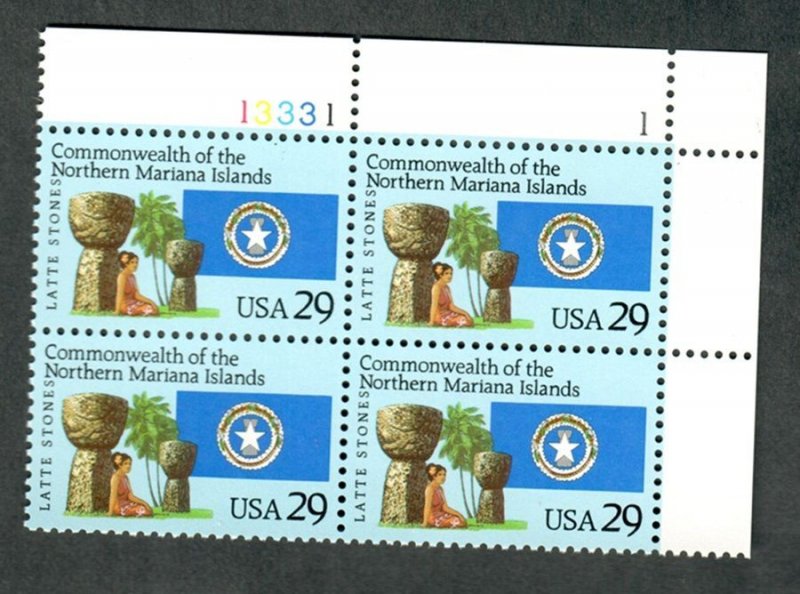 2804 Northern Mariana Islands MNH plate block - UR