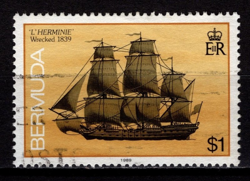Bermuda 1989 Ships Wrecked, $1 with year stamp [Used]