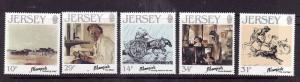 Jersey-Sc#406-10-unused NH set-Paintings-Edmund Blampied-1986-