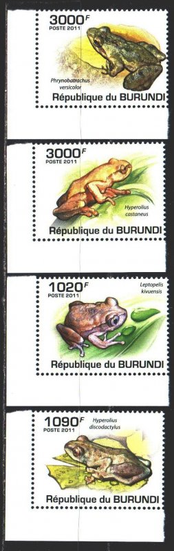 Burundi. 2011. 2062-65. Frogs, fauna. MNH.