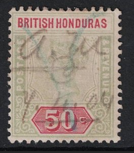 British Honduras SC# 54 Used Pen Cancel - S18550