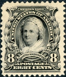 #306 – 1902 8c Martha Washington. MH OG VF/XF