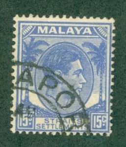 STRAITS SETTLEMENTS 245A USED CV $10.50 BIN $3.25