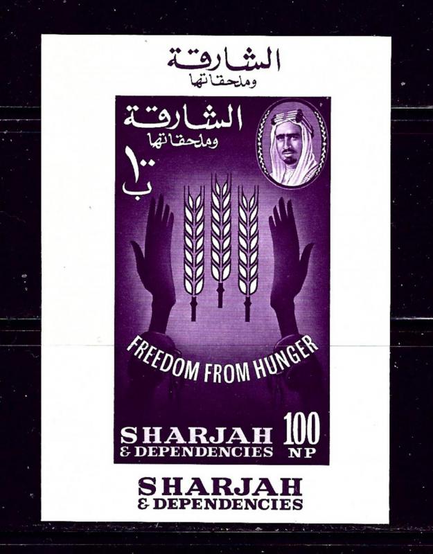 Sharjah 41 MNH 1963 Freedom from Hunger S/S