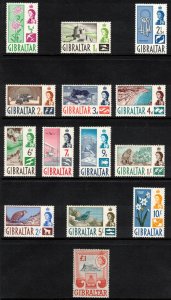 GIBRALTAR 1960 Elizabeth II Views; Scott 147-60, SG 160-73; MNH