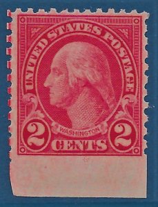 US 1923 Sc. 579 NH, perf 11x10 rotary press, imperf bottom selvedge