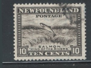 Newfoundland 1932 Salmon Leaping Falls 10c Scott # 193 Used