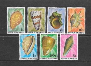 SHELLS  - MALDIVES #786-92  MNH