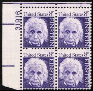 US #1285a EINSTEIN MNH UL PLATE BLOCK #31916