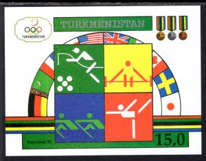 Turkmenistan 23 Olympics Souvenir Sheet MNH VF