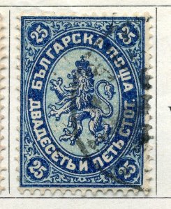 BULGARIA;   1882 early classic ' Lion ' type issue fine used 25st. value
