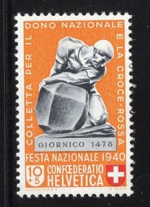 Switzerland   #B101  MNH  1940  Red Cross .  National Fete day.  10c Giornico