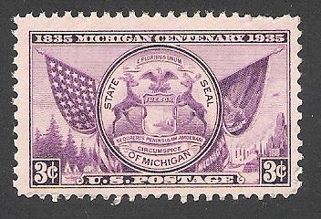 US Cat # 775, Michigan, MNH