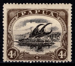 Papua New Guinea 1910 4d Black and Sepia [Unused]