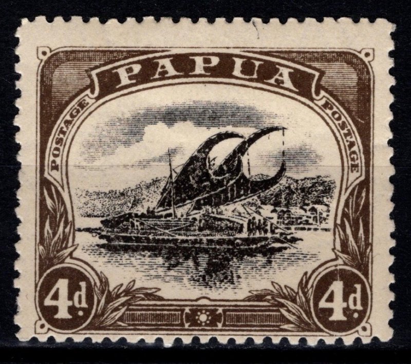 Papua New Guinea 1910 4d Black and Sepia [Unused]