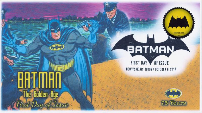 SC 4931, 2014, Batman, Golden Age, Pictorial Postmark, FDC, 75th Anniversary