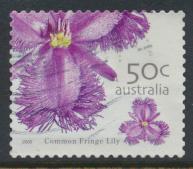 Australia SG 2536e perf 13  Common Fringe Lily  Used  see details