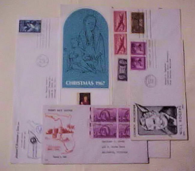 US  FDC  7 DIFF.  1945-1967 CACHET  ADDRESSED