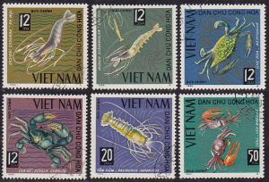 Vietnam (North) - 1965 - Scott #368-73 - used - Crustaceans