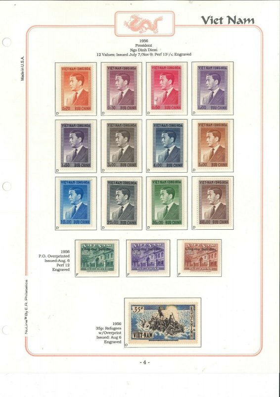 South Viet Nam - 1975 - Sc 1-516 - Complete stamp collection - MNH