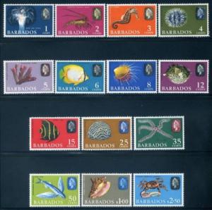 Barbados 267-280, Mint Never Hinged, Fish Set