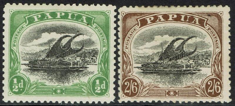 PAPUA 1907 LAKATOI LARGE PAPUA SET PERF 11