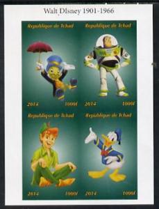 Chad 2014 Disney Characters #1 imperf sheetlet containing...