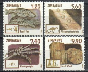 Zimbabwe Stamp 802-805  - Fossils