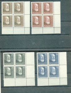 AUSTRIA SCOTT #B77/80 MICHAEL HAINISCH CORNER BLOCK SET  MINT NEVER HINGED