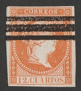 SPAIN 1856 Queen 12c Unissued Edifil cat €230