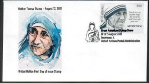 1277 FDC -$1.80 Mother Teresa-Wally Jr Cachet #2 -Great American Stamp Show Post