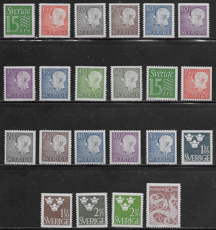 Sweden Scott #'s 570 - 592 MNH