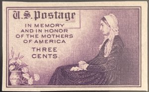 Scott #754 1935 3¢ Mothers of America Special Printing imperforate MNH NGAI