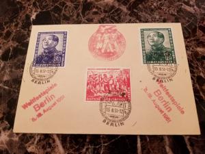 1951 Berlin East Germany DDR Cover Mao Tse Tung Set # 82-84 Student Youth Cancel