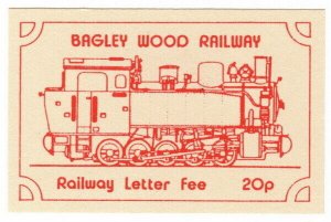 (I.B) Bagley Wood Railway : Letter Fee Stamp 20p