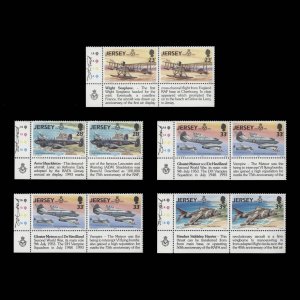 Jersey 1993 Royal Air Force Anniversary plate pairs signed by Tony Theobald ✔️