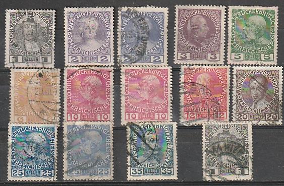 #110-118,120 Austria Used